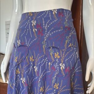 NWT effies heart size small heart pockets picnic Floral Blue Skirt
